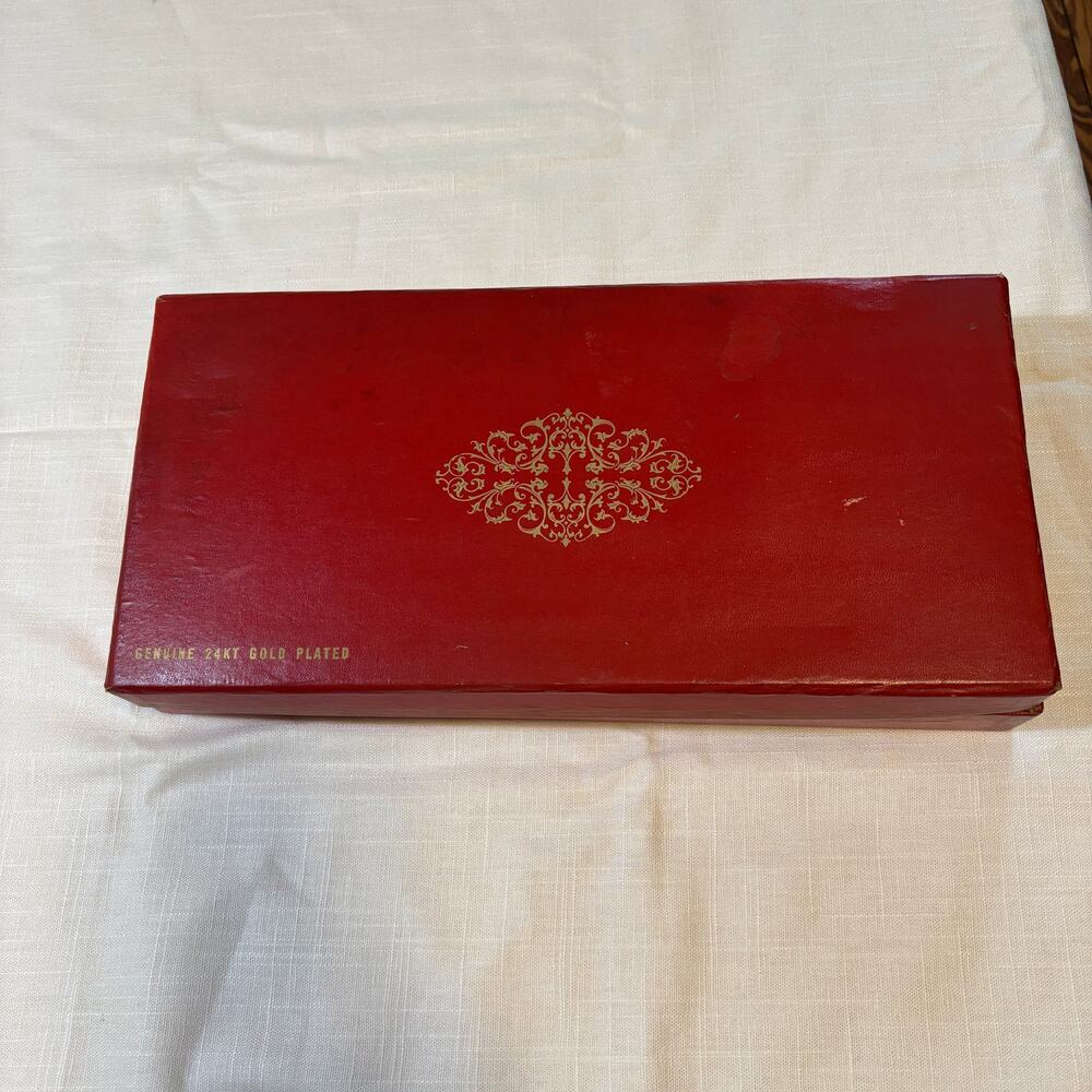 Vintage Golden Elegance 24K Gold Plated Bar Tool Set 5 Pc Lifetime Cutlery